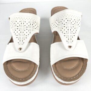 NWOT‎ SHIBEVER Low Comfortable Wedge Sandal Open Toe Slip On Size 42